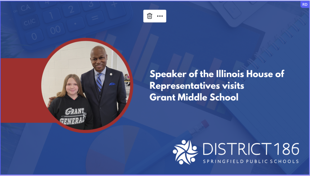 Speaker of the Illinois House of Representatives visits Grant Middle School 