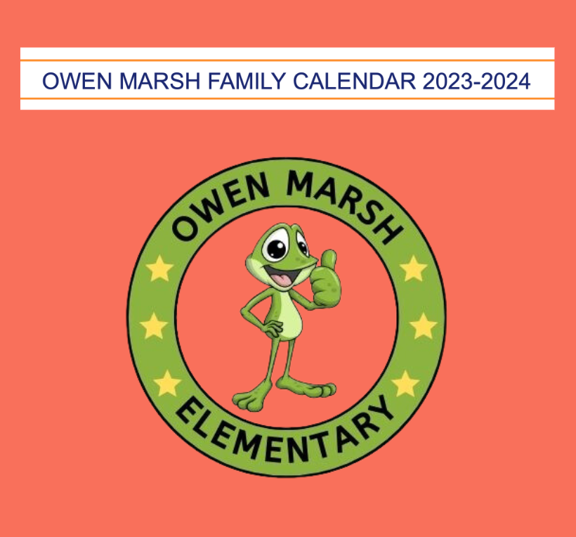 Owen Marsh Family Calendar Marsh Elementary School