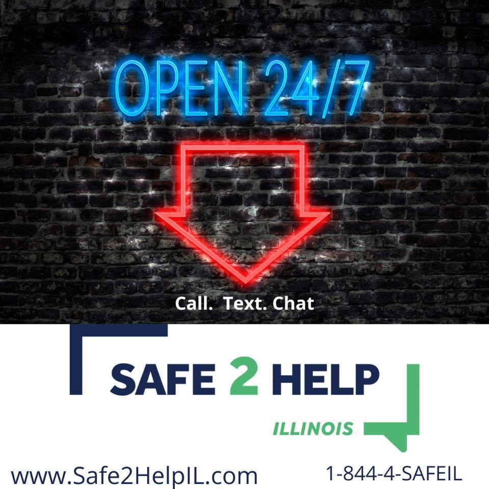 Safe2Help: Open 24/7. Call. Text. Chat
