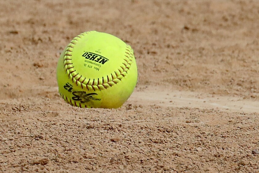 softball in dirt