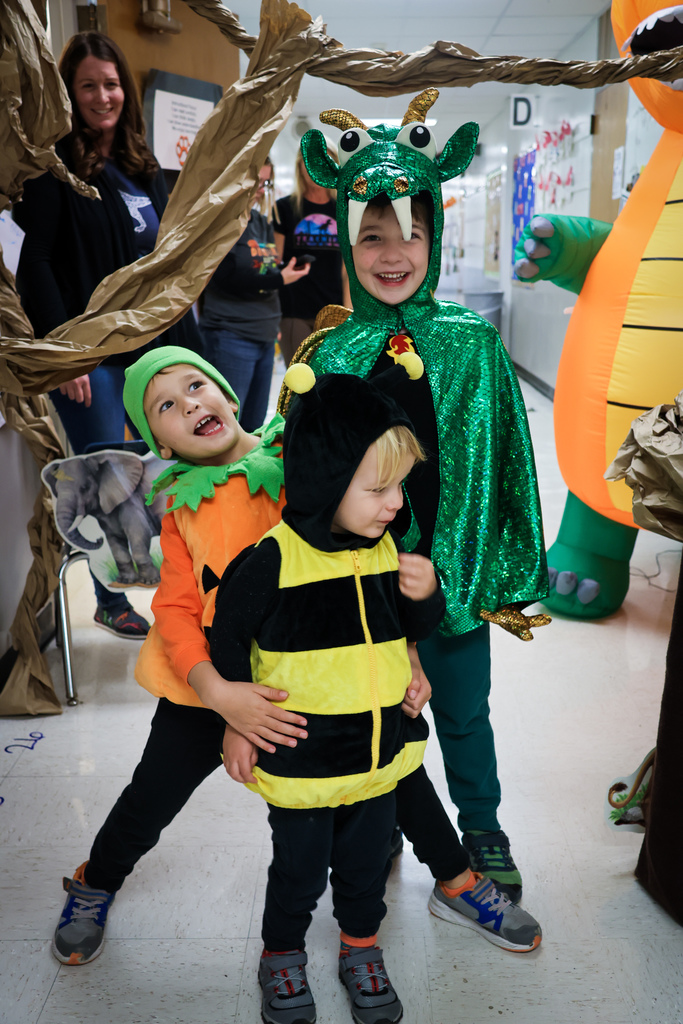 children in halloween costumes 