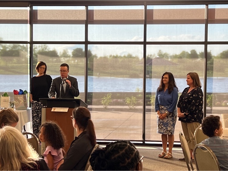 Mrs. Epley at the awards ceremony along with Mrs. Burton