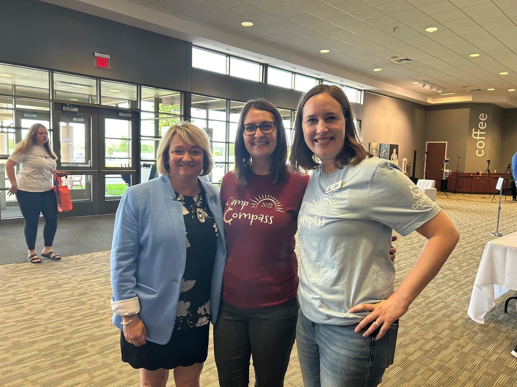 Camp Compass Leaders and Superintendent Jennifer Gill Smiling
