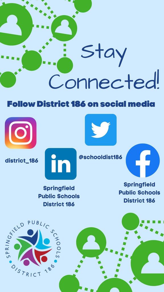 Stay Connected! Follow District 186 on social media 