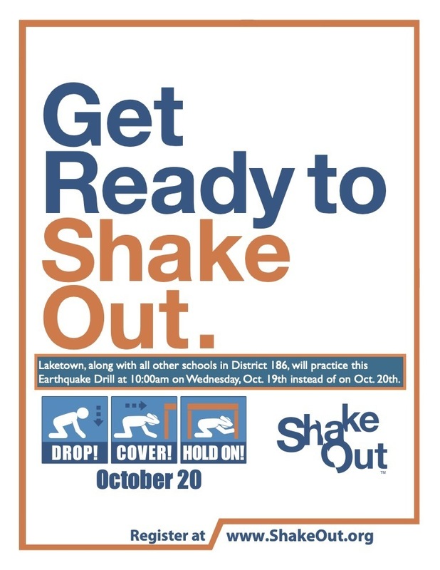 'Great American Shake Out Drill' Earthquake Drill Laketown